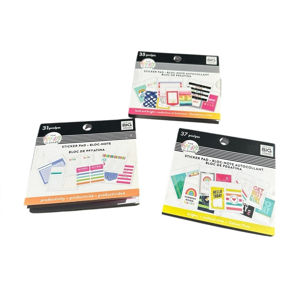 The Happy Planner 3 Mini Sticker Book Set